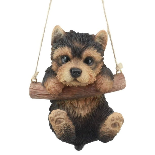 Ebros Adorable Lifelike Teacup Yorkshire Terrier Macrame Branch Hanger 5.5 Tall with Jute Strings Yorkie Puppy Wall Decor Ebros Adorable Lifelike Teacup Yorkshire Terrier Macrame Branch Hanger 5.5 Tall with Jute Strings Yorkie Puppy Wall Decor